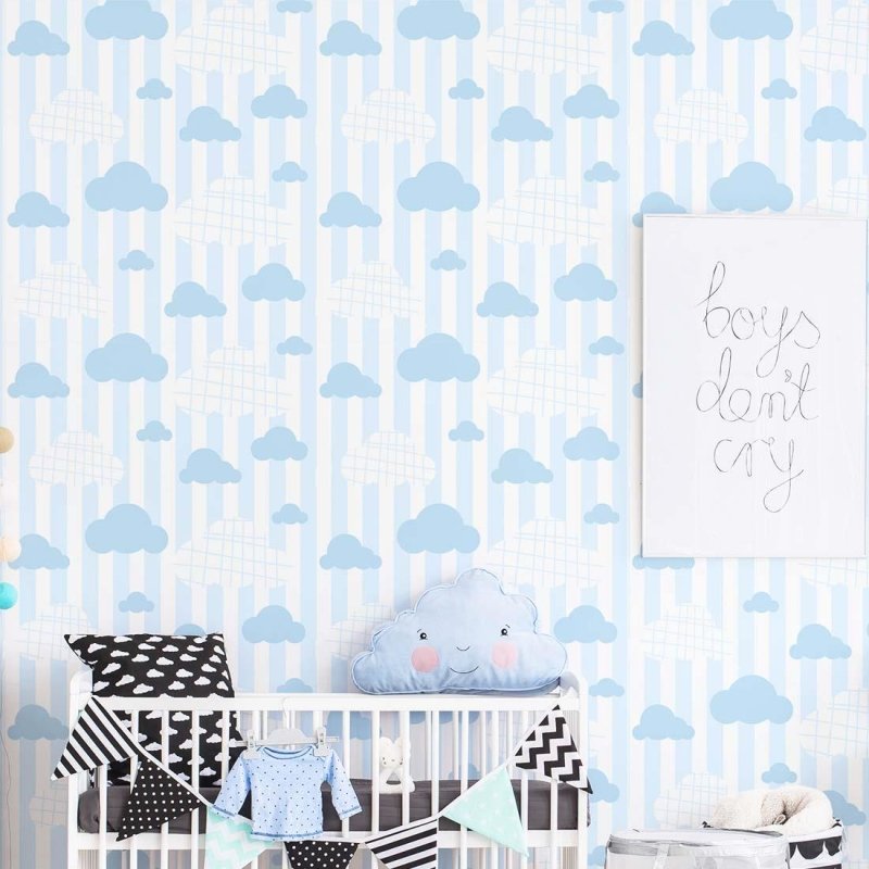 Papel de Parede Adesivo nuvem azul 415032361 - Papel na Parede