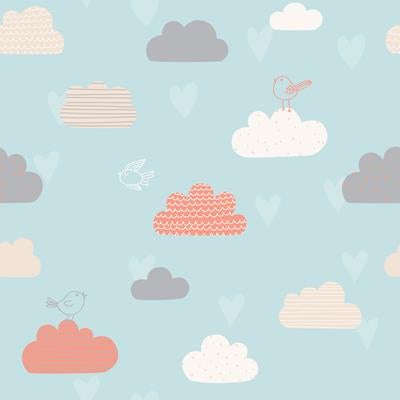 Papel de Parede Adesivo Nuvem Céu Azul 147448988 - Papel na Parede