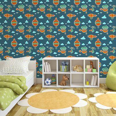 Papel de Parede Adesivo Nuvens Balão 249507196 - Papel na Parede