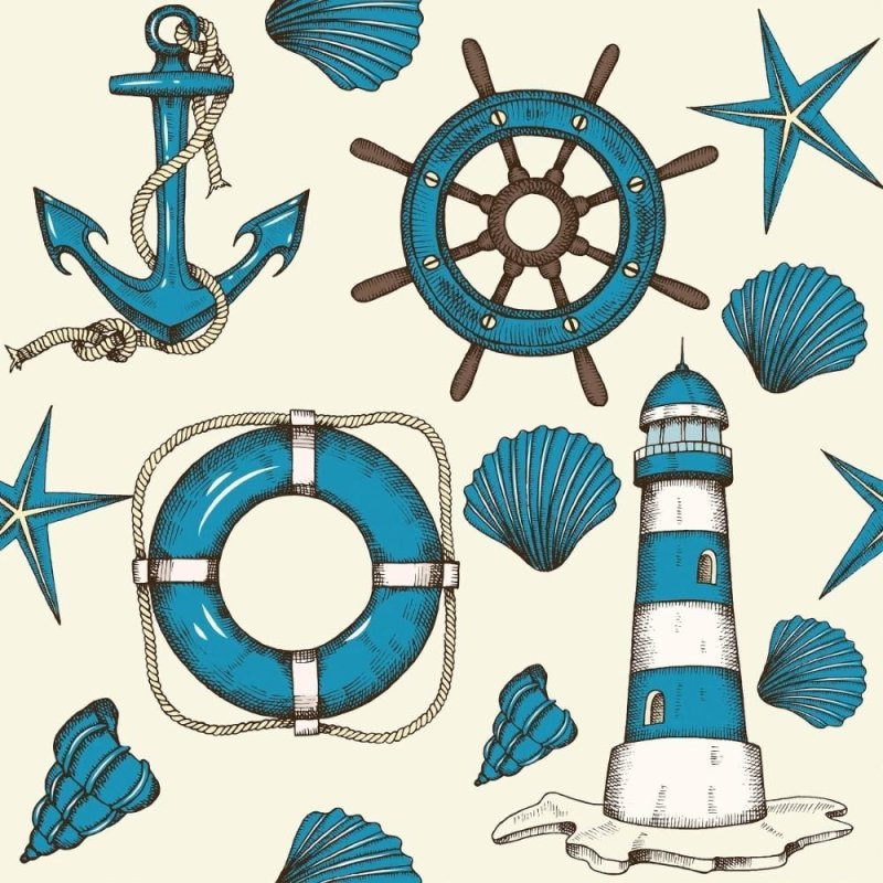 Papel de Parede Adesivo Oceano Marinho N015196 - Papel na Parede