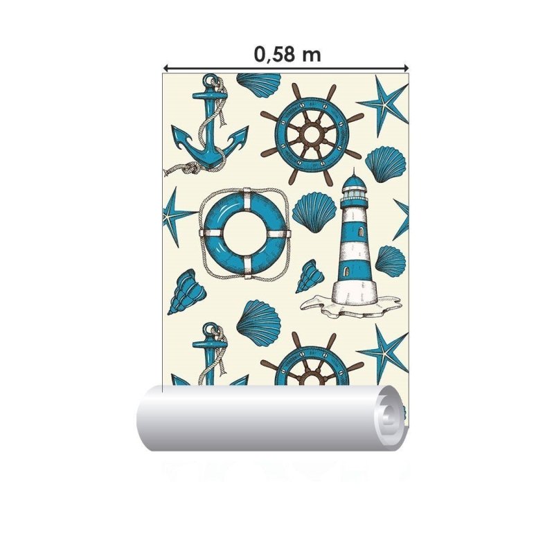 Papel de Parede Adesivo Oceano Marinho N015196 - Papel na Parede