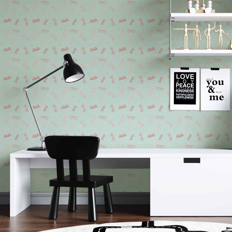 Papel de Parede Adesivo Óculos Azul 411966397 - Papel na Parede