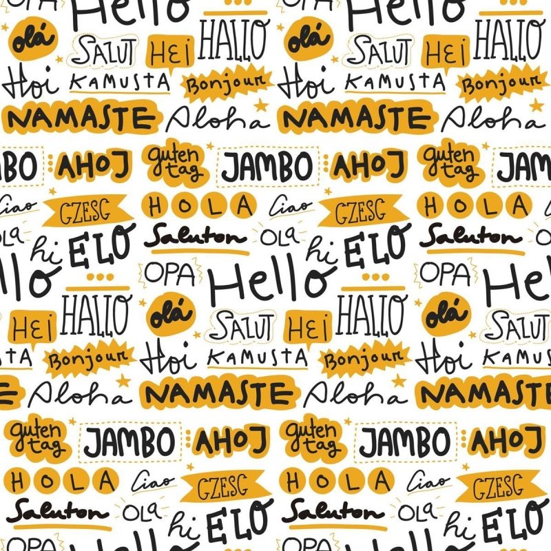 Papel de Parede Adesivo Olá Frases N03121 - Papel na Parede