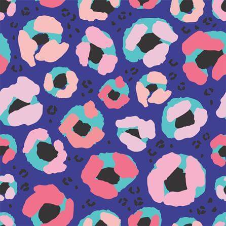 Papel de Parede Adesivo Oncinha Colorido Animal Print 212579800 - Papel na Parede