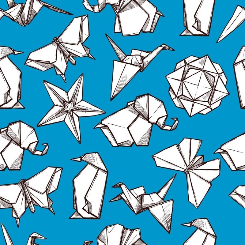 Papel de Parede Adesivo Origami N03142 - Papel na Parede
