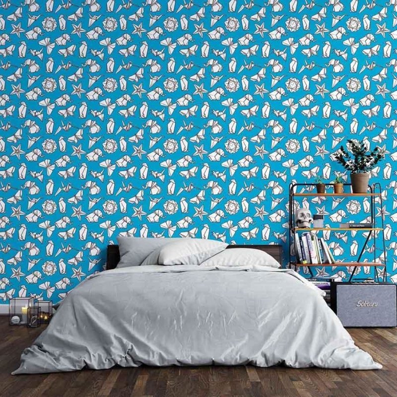 Papel de Parede Adesivo Origami N03142 - Papel na Parede