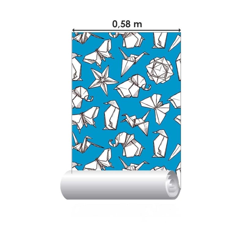 Papel de Parede Adesivo Origami N03142 - Papel na Parede