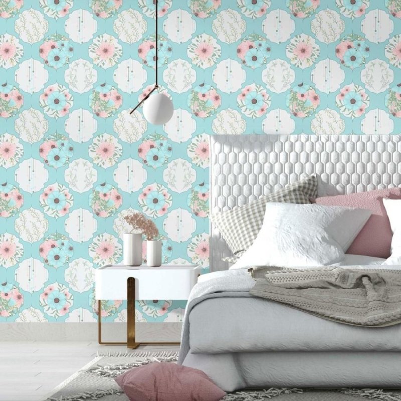Papel de Parede Adesivo Ornamental Flores N014015 - Papel na Parede