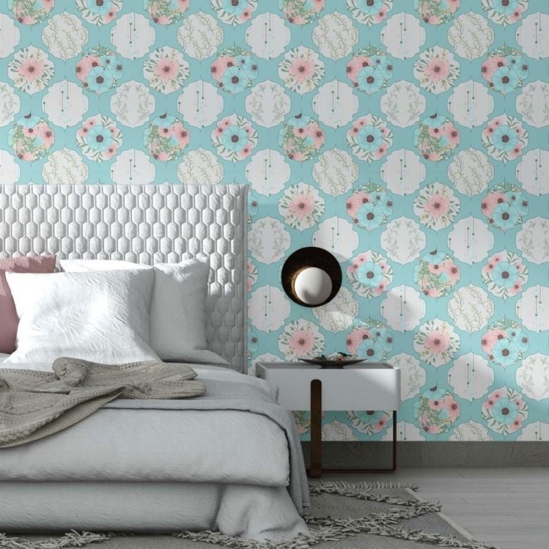 Papel de Parede Adesivo Ornamental Flores N014015 - Papel na Parede