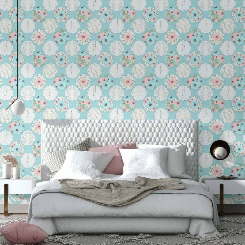 Papel de Parede Adesivo Ornamental Flores N014015 - Papel na Parede