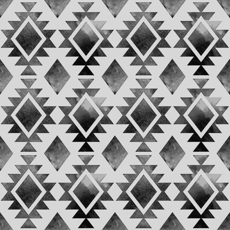 Papel de Parede Adesivo Padrão Étnico Monocromático N06088 - Papel na Parede