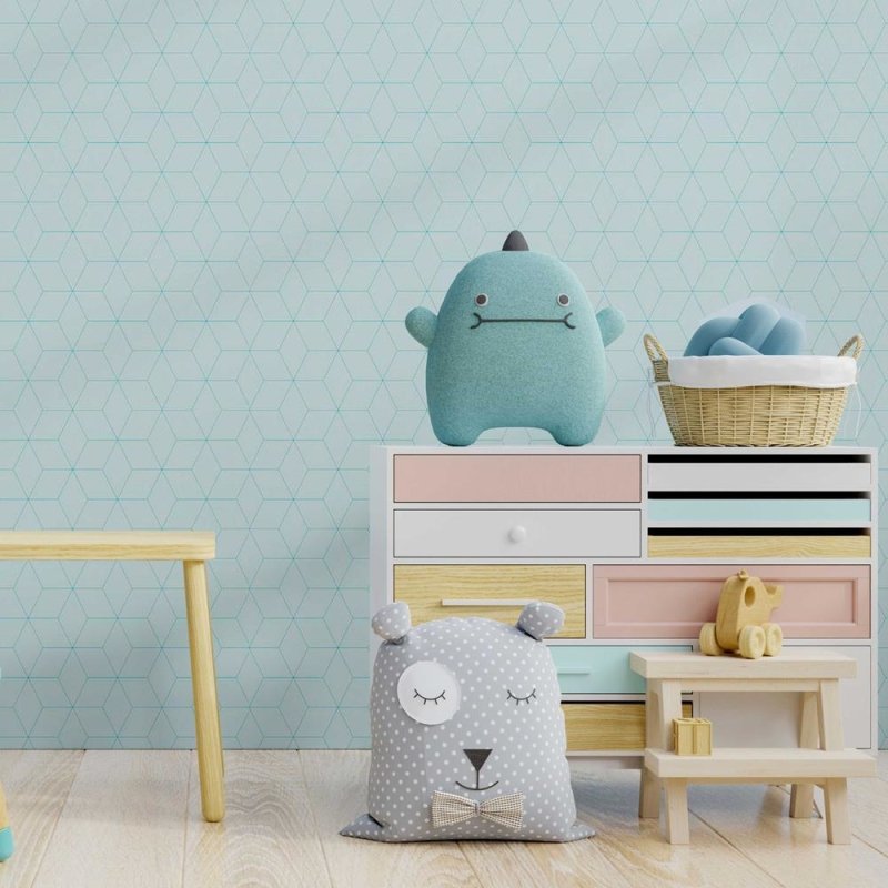 Papel de Parede Adesivo Padrão Geométrico Linhas Finas N08118 - Papel na Parede