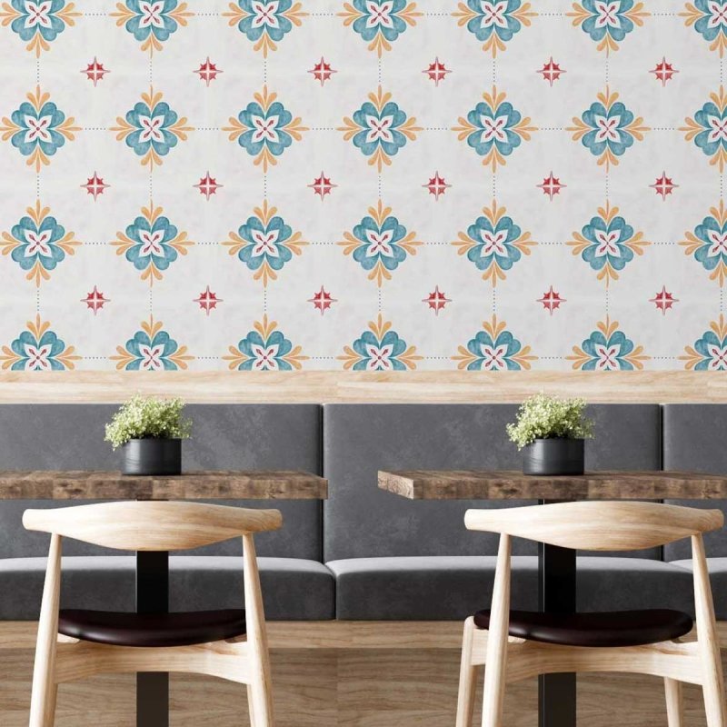 Papel de Parede Adesivo Padrão Vintage Pinra à Mão N05210 - Papel na Parede