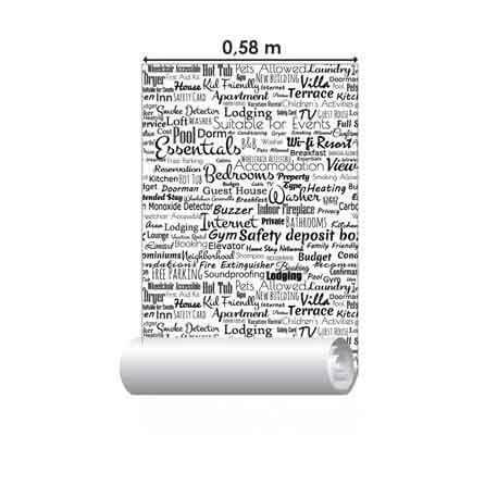 Papel de Parede Adesivo Palavras Alojamento 278666054 - Papel na Parede