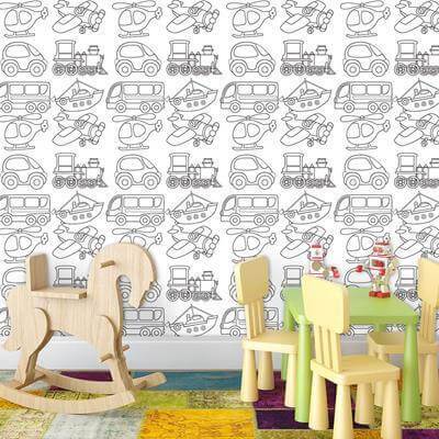Papel de Parede Adesivo para Colorir 111778997 - Papel na Parede
