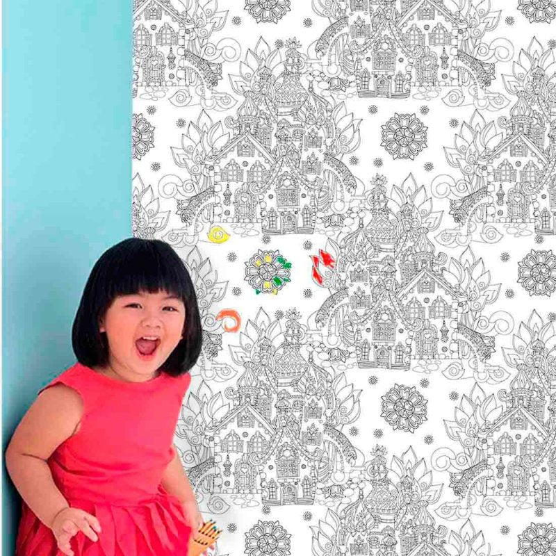 Papel de Parede Adesivo Para Colorir 391314499 - Papel na Parede