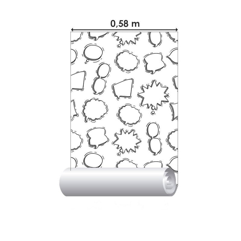Papel de Parede Adesivo Para Colorir Balões Cartoon N019033 - Papel na Parede