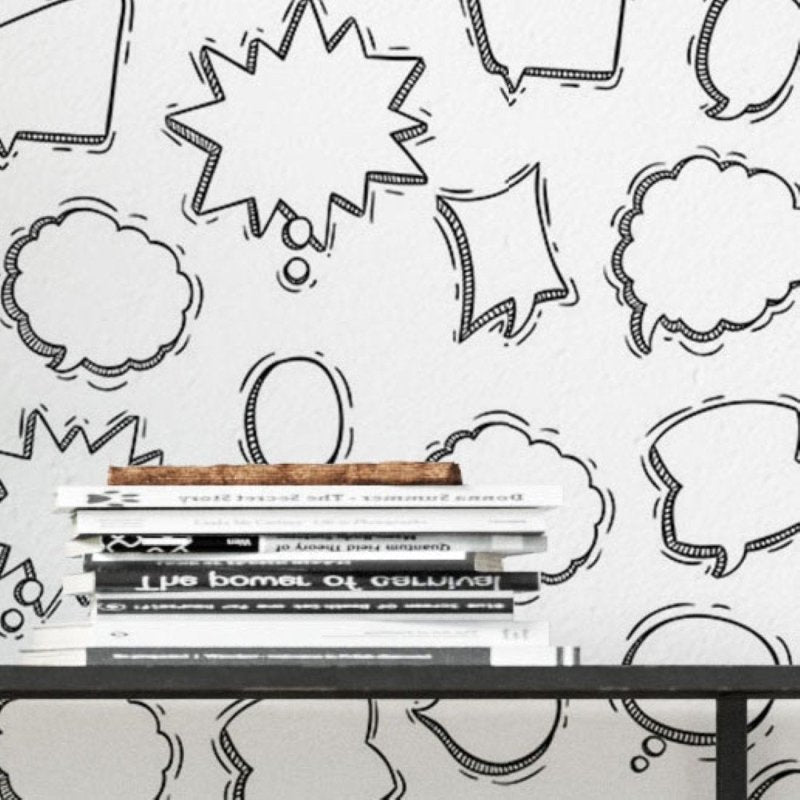 Papel de Parede Adesivo Para Colorir Balões Cartoon N019033 - Papel na Parede
