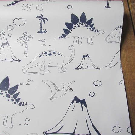 Papel de Parede Adesivo Para Colorir Dinossauro 105237 - Papel na Parede