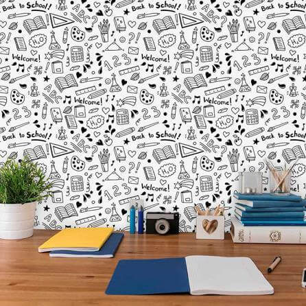 Papel de Parede Adesivo Para Colorir Escolar 519812041 - Papel na Parede