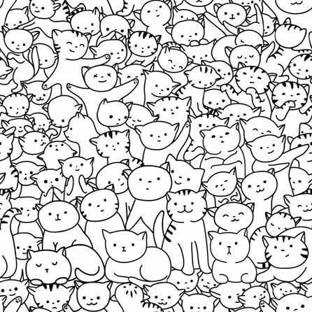 Papel de Parede Adesivo Para Colorir Gatinhos 553657750 - Papel na Parede