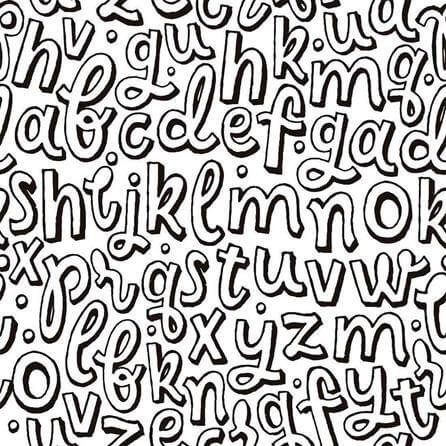 Papel de Parede Adesivo Para Colorir Letras 356347703 - Papel na Parede