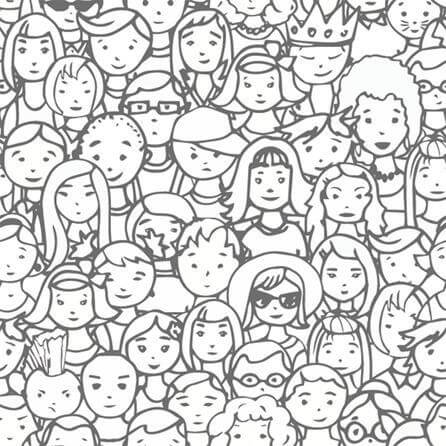 Papel de Parede Adesivo Para Colorir Rostos 350523113 - Papel na Parede