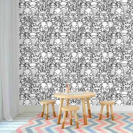 Papel de Parede Adesivo Para Colorir Safári 1233353 - Papel na Parede