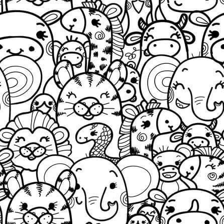 Papel de Parede Adesivo Para Colorir Safári 1233353 - Papel na Parede