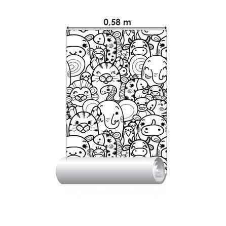Papel de Parede Adesivo Para Colorir Safári 1233353 - Papel na Parede