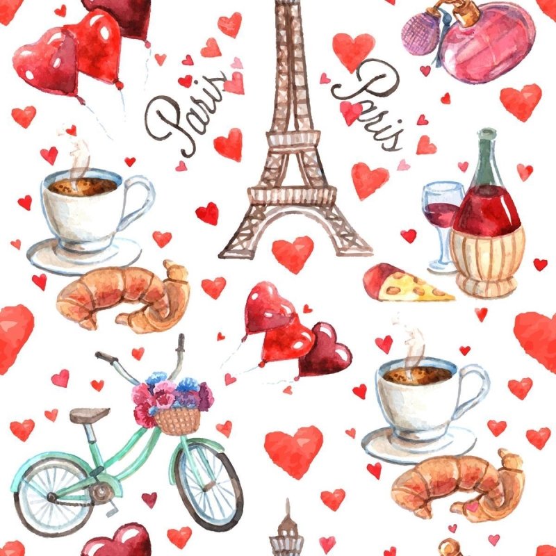 Papel de Parede Adesivo Paris romântico N03065 - Papel na Parede