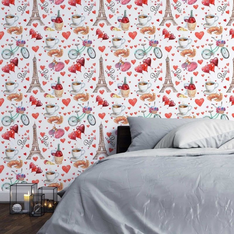 Papel de Parede Adesivo Paris romântico N03065 - Papel na Parede