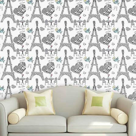 Papel de Parede Adesivo Paris Torre Eiffel 284065658 - Papel na Parede