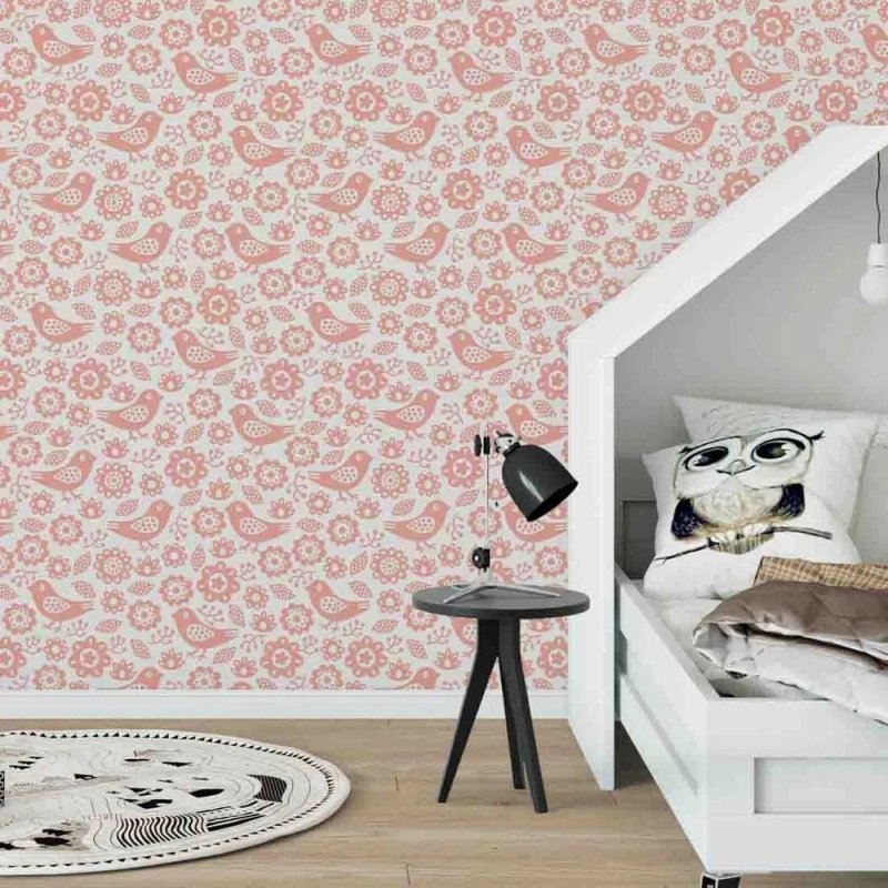 Papel de Parede Adesivo passaro flor 145718735 - Papel na Parede
