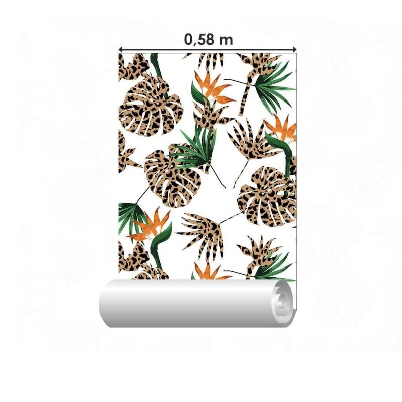 Papel de Parede Adesivo Passaro Folha N02022 - Papel na Parede