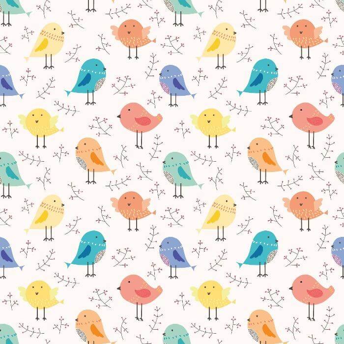 Papel de Parede Adesivo Passaro Infantil N02070 - Papel na Parede