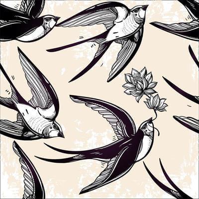 Papel de Parede Adesivo Pássaros 284251019 - Papel na Parede