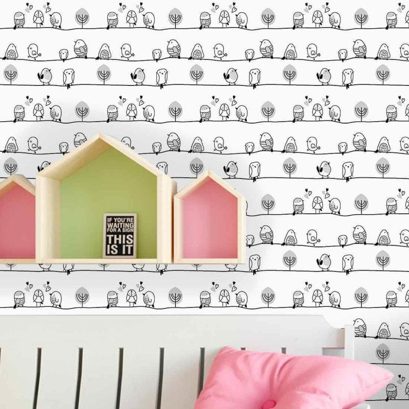 Papel de Parede Adesivo passaros 292436852 - Papel na Parede