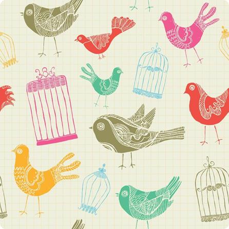 Papel de Parede Adesivo Pássaros Coloridos 1024 - Papel na Parede