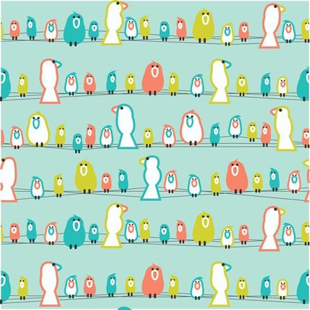 Papel de Parede Adesivo Pássaros Coloridos 1393 - Papel na Parede