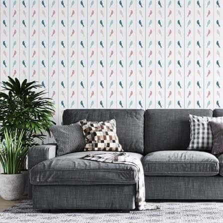 Papel de Parede Adesivo Pássaros N1801213 - Papel na Parede