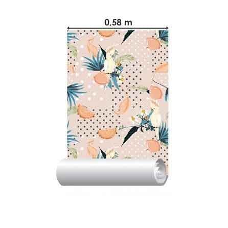 Papel de Parede Adesivo Pássaros Poá N1239 - Papel na Parede