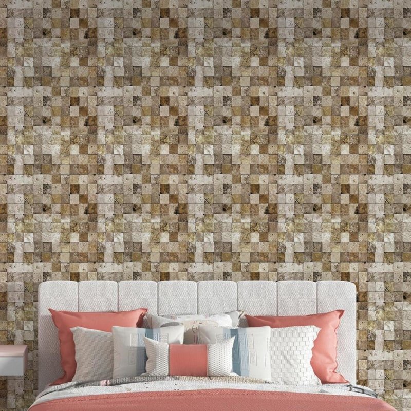 Papel de Parede Adesivo Pastilha de Pedra NP102 - Papel na Parede