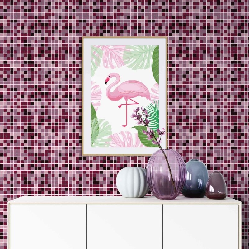 Papel de Parede Adesivo Pastilha rosa 210977989 - Papel na Parede