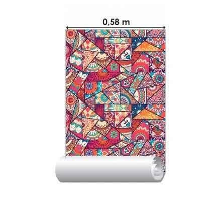 Papel de Parede Adesivo Patchwork Vintage - Papel na Parede