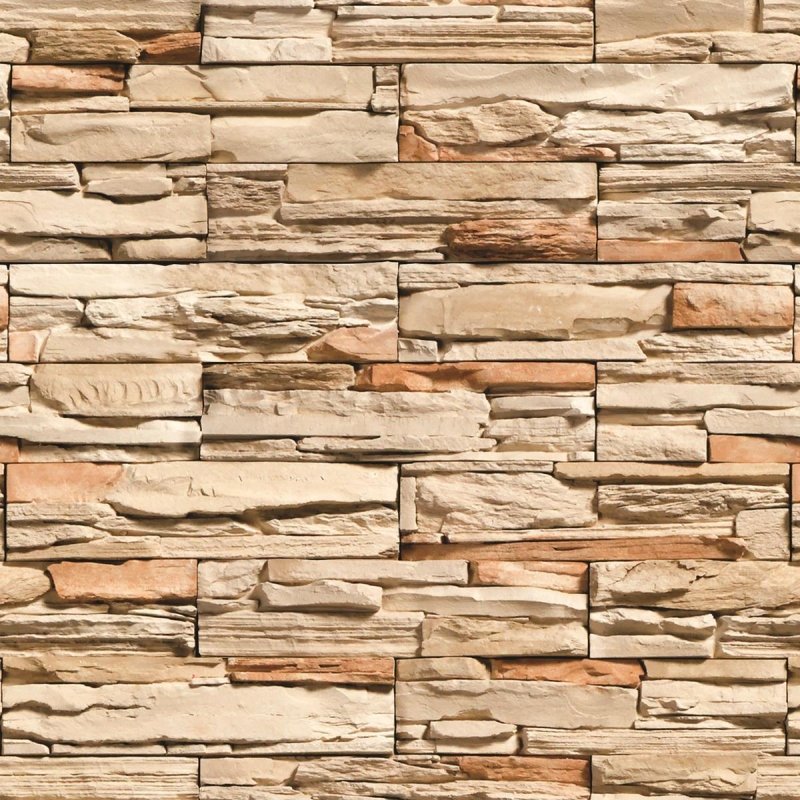 Papel de Parede Adesivo Pedras 3D Bege NP094 - Papel na Parede