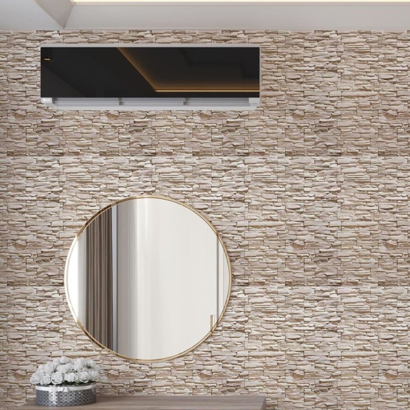 Papel de Parede Adesivo Pedras 3D Bege NP097 - Papel na Parede