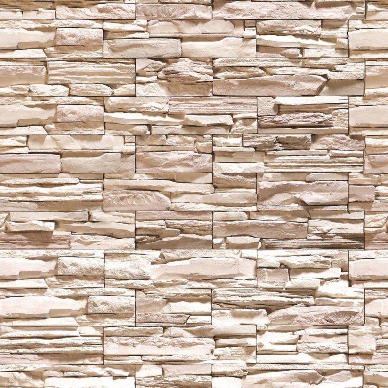 Papel de Parede Adesivo Pedras 3D Bege NP097 - Papel na Parede