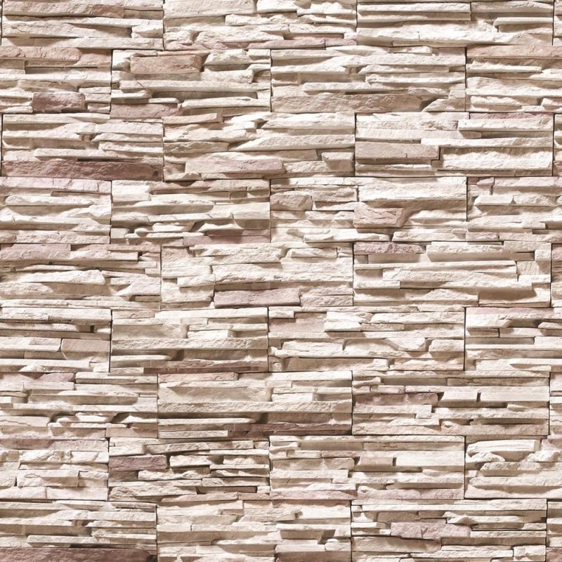 Papel de Parede Adesivo Pedras 3D Bege NP098 - Papel na Parede