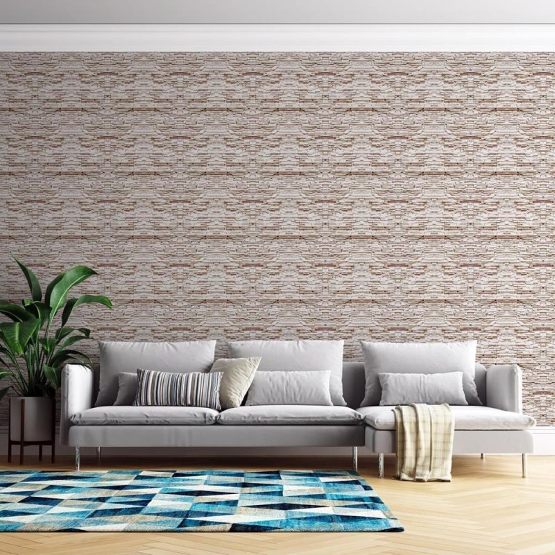 Papel de Parede Adesivo Pedras 3D Claras NP013 - Papel na Parede